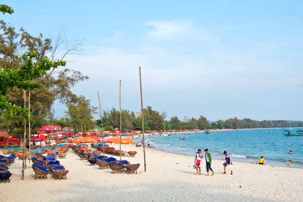 Going to one of the beaches in Sihanoukville