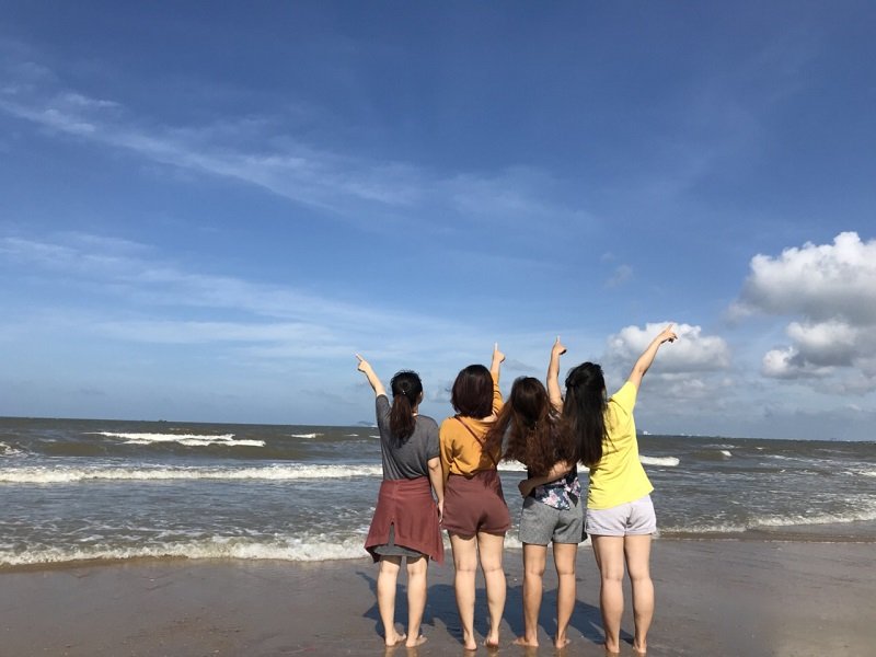 Swimming at Long Hai Beach