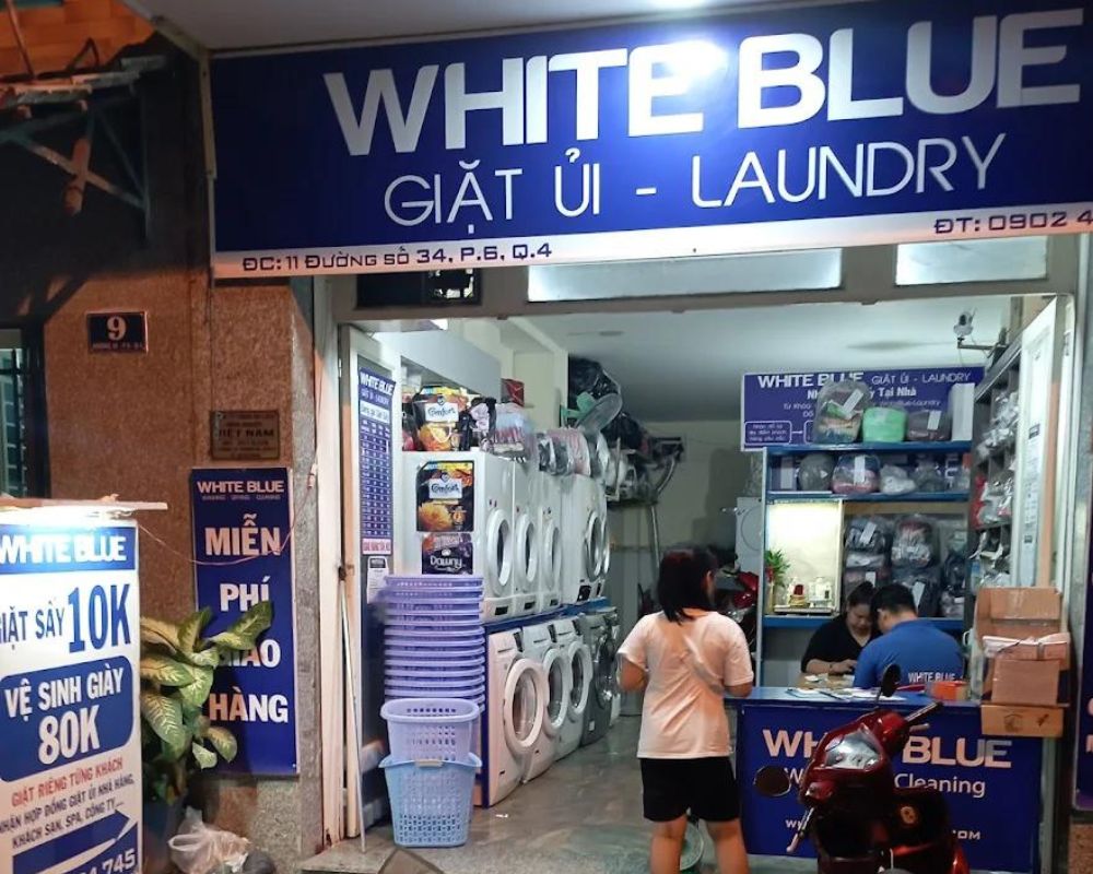 White Blue Laundry & Ship