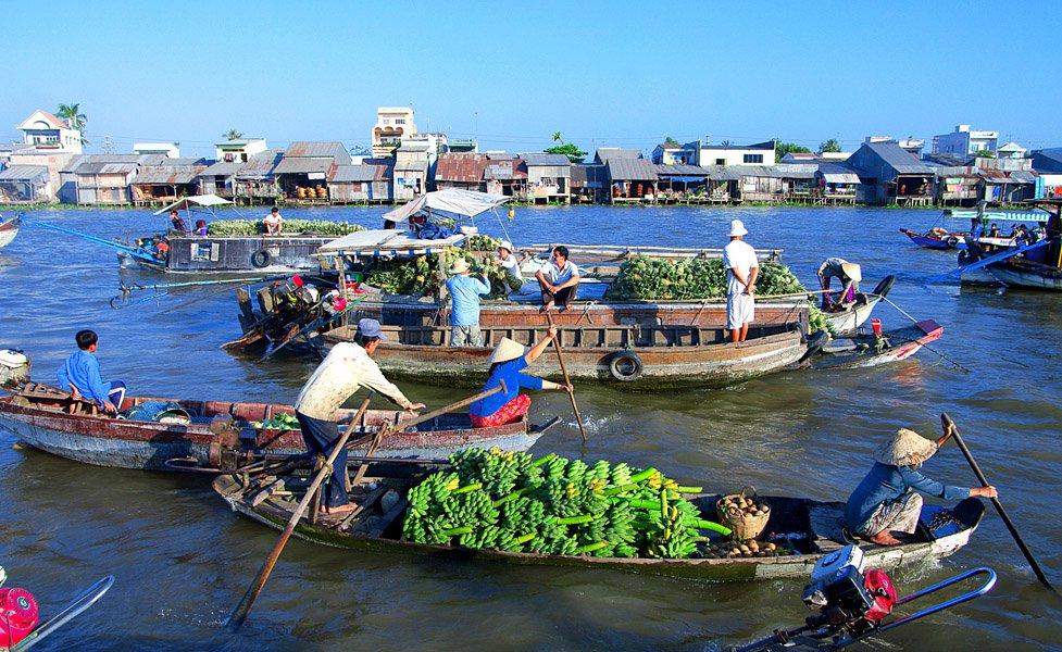 Vibrant Floating Market in Chau Doc