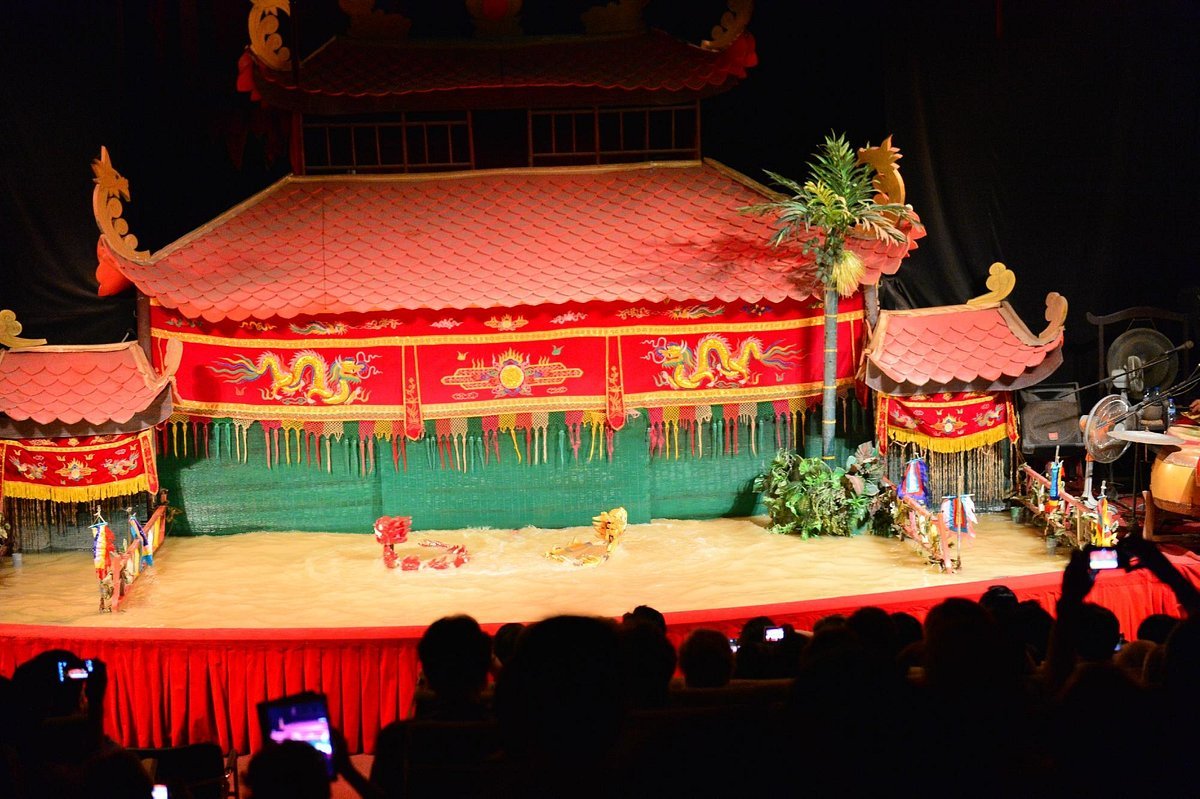 Watch a traditional water puppet show to learn about Vietnamese culture